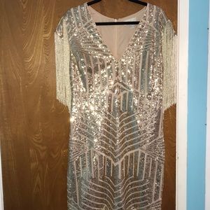 Gold sequins dress